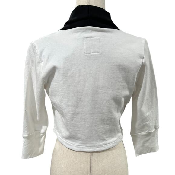 NEW NWT Chaser Black and White Open Front 3/4 Sleeve Jacket Size XS - Picture 5 of 5